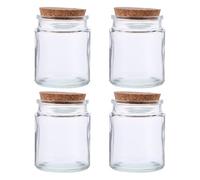 Mipcase Frasco de Vidrio Transparente con Tapa Hermética 4 Piezas con Versículos Bíblicos para Oración Cristiana Recipiente de Almacenamiento Espiritual para Meditación y Obsequio