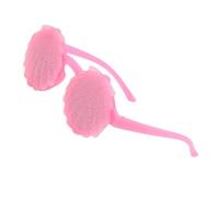 Mipcase Gafas de Fiesta Forma de Concha Color Rosa Brillante Accesorio para Cumpleaños y Fiestas Temáticas del Océano Gafas Divertidas para Disfraces y Celebraciones