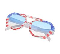 Mipcase Gafas de Sol y Eventos Patrióticos Doble Puente Diseño Irregular Bandera Estadounidense, Resistentes y Elegantes para Celebraciones del 4 de Julio para Fiesta