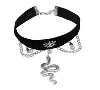 Mipcase Gargantilla Colgante de Serpiente Collar Llamativo para Mujer para Cumpleaños y Bodas Diseño de Moda Borlas de Gemas