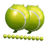 Mipcase Globos de Tenis Inflables de Aluminio 18 Pulgadas Paquete de 12 Unidades para Fiestas de Cumpleaños Temáticas y Decoraciones Deportivas Globos Decorativos para Eventos y