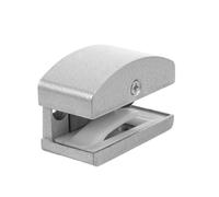 Mipcase Guía inferior para puerta de ducha de cristal corrediza, con estructura de aluminio y goma, antioscilación, montaje en suelo, adecuada para vidrio 5-14 mm, uso en baños y