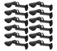 Mipcase Hormas de Plástico Ajustables para Hombre, Ensanchadores de Zapatos Grandes Negros, Soporte Moldeador para Botas y Zapatillas Deportivas, 12 Unidades Portátiles para Cuidado