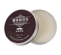 Mipcase Jabón de Afeitar Natural para Hombre 100g Barra Aroma a Sándalo, Jabón en Barra para Afeitar Fórmula Hidratante y Espuma Suave para Piel Sensible en Cuidado Personal