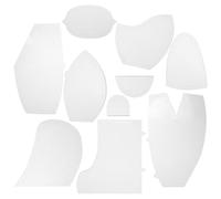Mipcase Juego de 10 Reglas Acrílicas para Hacer Osos de Memoria, Plantillas de Patrón Grandes para Acolchado y Manualidades en Familia