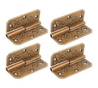 Mipcase Juego de 4 Bisagras Pequeñas de Latón Macizo para Armarios y Puertas de Cocina Bisagras Desmontables Tornillos 6X5 CM Color Bronce Antiguo Herrajes para Muebles y Roperos