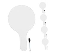 Mipcase Juego de 5 Pizarras Blancas Portátiles de Doble Cara Paletas de Borrado en Seco Pequeñas para Aula y Hogar Incluye 5 Marcadores Superficie Lisa para Escritura y Borrado Rápido