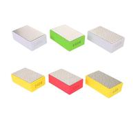 Mipcase Juego de 6 Almohadillas de Pulido Manual Diamante en Forma de Rombo Bloques de Lijado para Azulejos Cerámicos y Piedra Granos Esponja de Lijado para Desbarbar y Pulir Bordes