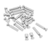 Mipcase Juego de 6 Soportes Soportes para Vidrio Herrajes de Vidrio de Hierro y Acero al Carbono Plata Uso en Oficina y Decoración del Hogar