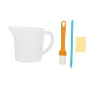 Mipcase Juego de Jarras Medidoras de Silicona 500 Ml con Asa Antideslizante Vaso Dividido de 3 Compartimentos para Mezclar Pintura Acrílica y Resina Kit para Manualidades y Arte Fluido