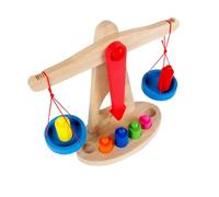 Mipcase Juego Didáctico De Balanza De Madera para Niños, Tamaño Pequeño, para Desarrollo Cognitivo, Aprendizaje del Peso y Cálculo, Juguetes Educativos Tempranos