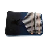 Mipcase Kalimba Mini Teclas Piano de Pulgar de Madera Maciza con Diseño Degradado Azul Instrumento Musical Folclórico Portátil para Principiantes y Profesionales Función de Doble Dedo