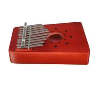 Mipcase Kalimba Portátil de 10 Teclas de Madera de Rojo Piano de Pulgar para Principiantes Instrumento Musical Manual y Fácil de Transportar
