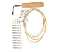Mipcase Kit de 21 Piezas para Arpa Lira Clavijas de Cuerda Metálicas Resistentes, 10 Cuerdas Reemplazables y Llave Profesional para Ajuste, Accesorios Duraderos para Mantenimiento