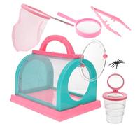 Mipcase Kit de Exploración Infantil para y Observación de Insectos al Aire con Jaula y Rosa para y