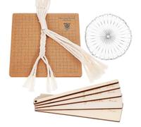 Mipcase Kit de Macramé Tablero de Corcho, Alfileres en T y Manual, Tablero de Bloqueo de Crochet Rejilla Clara para Manualidades y Tejido