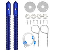 Mipcase Kit de Pasadores de Capó en Aleación de Aluminio Azul Cierre Rápido para Modificaciones DIY de Coche y Compatibilidad