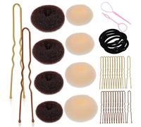 Mipcase Kit Para Hacer Moños Moldes Pequeños Herramientas Para Torcer Moños y Peinar Cabello Para Mujeres y Niñas Eventos De Fiesta