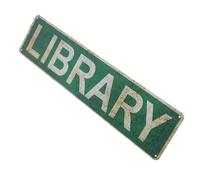 Mipcase Letrero De Estaño Vintage Para Biblioteca Placa Decorativa De Arte De Libros Señal De Lectura Para Habitaciones Exteriores Garaje y Cafés Decoración De Pared Para Amantes