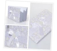 Mipcase Libro de Visitas para Bodas Flores Grandes y Gemas de Imitación Libro de Firmas Estilo Europeo de Tela Elegante y Romántico para Fiestas y Eventos para Bodas y Compromisos