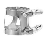 Mipcase Ligadura Niquelada para Clarinete Agudo si Bemol, Abrazadera de Doble Tornillo, Accesorio Musical para Boquilla, Ajuste Seguro y Compatible Instrumentos de Viento Madera