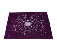 Mipcase Mantel Mediano de Tarot y Astrología en Tela Duradera Color Morado para Sesiones de Tarot y Ambiente Místico en Casa y Exteriores