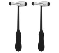 Mipcase Martillo Médico Neurológico 2 Piezas Cabeza Redonda Metálica con Mango Ergonómico Martillo de Tendón Profundo para Fisioterapia y Diagnóstico Clínico Portátil