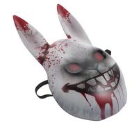 Mipcase Máscara Espeluznante de Conejo Sangriento para Adultos Máscara Facial Terrorífica y Transpirable para Halloween Accesorio de Cosplay y Fiesta de Terror