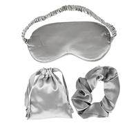 Mipcase Máscara para Dormir Ojos de Seda Artificial Bandas Elásticas y Bolsa de Almacenamiento, Set de 3 Piezas Adecuado para Casa y Viajes
