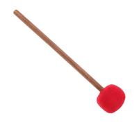 Mipcase Mazo para Cuenco Tibetano de Madera Sostenible, Baqueta de Percusión Fieltro Rojo, Palo Pequeño para Cuencos Cantores y Gongs, Accesorio Adecuado para Meditación y Musicoterapia