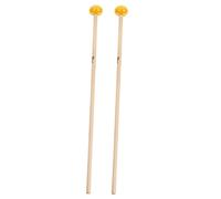 Mipcase Mazos de Percusión para Xilófono y Carrillón, Pareja de Baquetas de Madera Punta de Goma Amarilla, Accesorios Musicales Duraderos para Instrumentos de Percusión, Uso Escolar