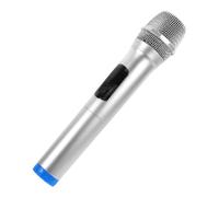 Mipcase Micrófono de Juguete Falso para Niños Modelo de Micrófono de Utilería Plateado Brillante para Fiesta y Actuación Infantil