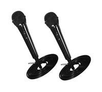 Mipcase Micrófono Dinámico Cable 2 Metros Conector Jack 65Mm Pack 2 Unidades para Karaoke Transmisiones y Uso Doméstico Compatible Amplificador y Teléfono