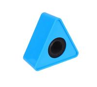 Mipcase Micrófono Triangular para Profesional Logotipo Soporte de Azul de Abs Diseño Fácil de Transportar para Uso en Entrevistas y Reportajes