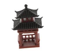 Mipcase Mini Pagoda de Resina para Acuario Adorno Zen para Peceras Pequeñas Decoración Micro Paisaje Accesorio Resistente y Realista