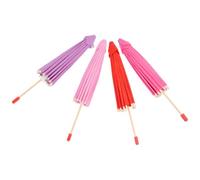 Mipcase Mini Paraguas De Papel Aceitado para Niños, Juego De 4 Piezas De Colores (Rosa, Fucsia, Rojo, Morado), Accesorios Colgantes DIY, Manualidades y Decoración Infantil, 20 Cm