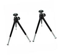 Mipcase Mini Trípode para Teléfono Móvil Soporte de Transmisión Móvil, Resistente y Telescópico de Aluminio y Plástico, 2 Unidades para Uso Profesional y Personal, Color Negro