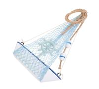 Mipcase Modelo de Vela Bote viviendo Miniatura pequeño conformado Marina Moderno costero Estatua Juguetes decoración Adornos casa Decorativo de Vela náutico Madera
