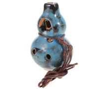 Mipcase Ocarina de 6 Agujeros y Principiantes de Cerámica Azul con Diseño de Calabaza, Afinación Versátil y Cómoda Adecuado para Actividades al Aire Libre para Tocar
