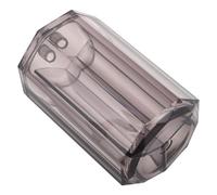 Mipcase Organizador de Herramientas de Tocador Acrílico Transparente, Caja Redonda de 14 X 7,6 Cm 3 Compartimentos para Hisopos de Algodón y Pinceles de Maquillaje, Almacenamiento