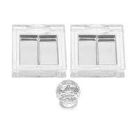 Mipcase Paleta de Maquillaje DIY Vacía para Sombras de Ojos y Labios Estuche Recargable 2 Cajas 4 Bandejas de Aluminio y 2 Herramientas de Cristal para Maquillaje Profesional y