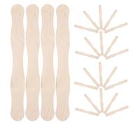 Mipcase Palitos de Madera para Manualidades Ondulados 120 Piezas 200X25X2 MM Mangos para Abanicos DIY Material Natural para Fiestas Bodas y Artesanía Creativa