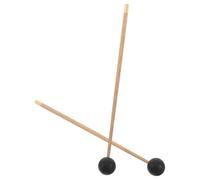 Mipcase Palos para Instrumento de Lengua y Gong de Madera de Sándalo Mango Ergonómico y Uso Equilibrado para Meditación y Educación Musical, Pack de 2 Piezas