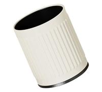 Mipcase Papelera Metálica sin Tapa 10l para Cocina y Baño, Cubo de Basura Doméstico Vertical en Color Crema Claro, Resistente y Fácil de Limpiar, Adecuado para Dormitorio y Sala de Estar