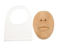 Mipcase Partes Del Cuerpo De Silicona Falsas Piercing Nariz Falso Práctica De Perforación Flexible Modelo De Cara De Boca