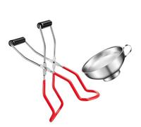 Mipcase Pinzas Elevadoras Antideslizantes para Tarros de Conserva, Acero Inoxidable, Mango Fijo, Set de 2 Piezas, Herramientas Prácticas para Cocina y Manipulación Segura Color Aleatorio