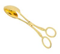 Mipcase Pinzas Metálicas para Ensalada de Metal Dorado Resistentes al Calor Diseño Antideslizante Portátiles para Barbacoa y Cocina al Aire Libre Ideales para Fiestas y Buffets