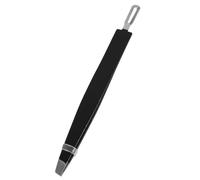 Mipcase Pinzas Profesionales para Cejas y Removedor de Espinillas de Acero Inoxidable, Doble Punta Multifuncional Negra, Herramienta Portátil para Depilación y Cuidado Facial