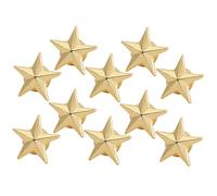 Mipcase Placas De Estrella De Cinco Puntas Doradas De Cobre 3d, Broches Metálicos Para Ropa, 10 Unidades Para Mochilas, Chaquetas y Eventos Obsequios