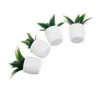 Mipcase Plantas en Miniatura para Casas de Muñecas 4 Piezas de Bonsáis Artificiales Verdes en Maceta Decoración Realista para Interiores Accesorios para Manualidades y Casas Pequeñas